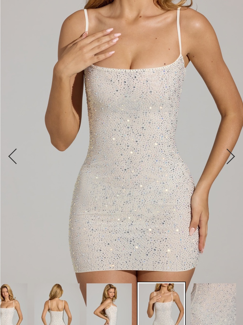 Oh Polly Embellished Bodycon Mini Dress